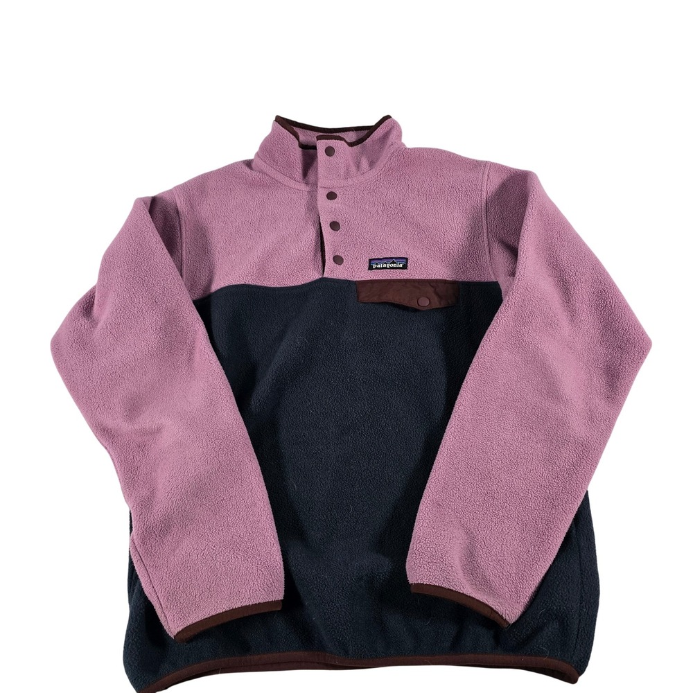 Patagonia Synchilla Snap-T Fleece Pullover Pink Navy STY25455 Small